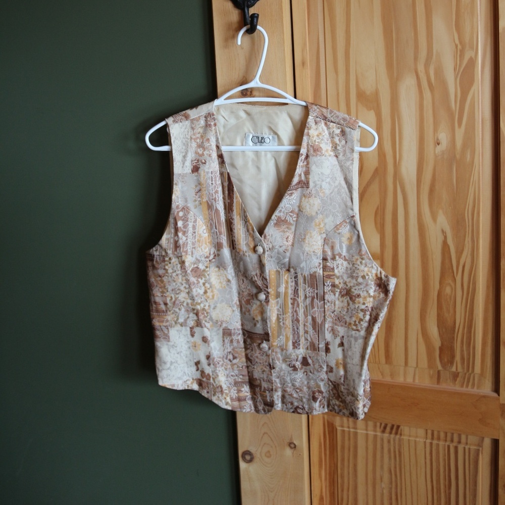 Brown/multi Patchwork Cleo Vest - Size M